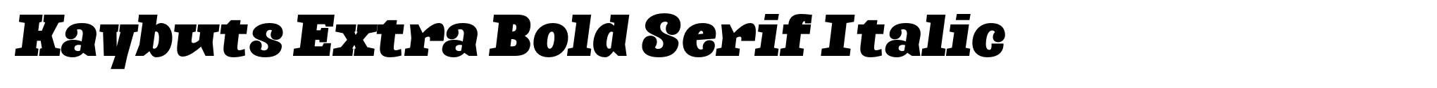 Kaybuts Extra Bold Serif Italic image